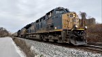 CSX 3399 leads westbound hoppers.